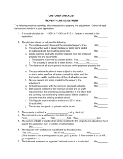Property Line Adjustment on Non-Resource Lands