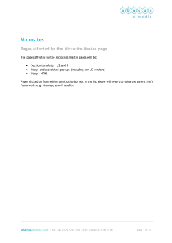 Microsites