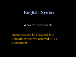 GRS LX 700 Language Acquisition and Linguistic Theory