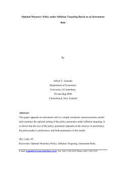 Optimal Monetary Policy under Inflation Targeting Based on an