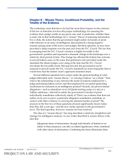 Chapter 8 &ndash; Mosaic Theory, Conditional Probability, and the Totality