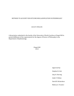 i METHODS TO ACCOUNT FOR OUTCOME MISCLASSIFICATION