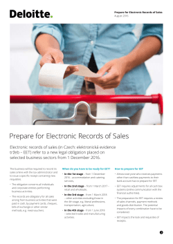 Prepare for Electronic Records of Sales