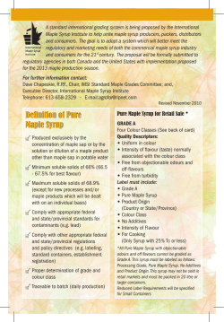 Definition of Pure Maple Syrup Definition of Pure Maple Syrup