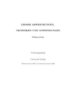GROSSE ABWEICHUNGEN, TECHNIKEN UND ANWENDUNGEN