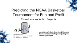 Predicting the NCAA Basketball Tournament for Fun