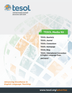 TESOL Media Kit - TESOL International Association
