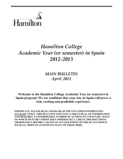 Provisional Calendar 2012-2013