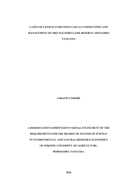 land use conflicts between local communities and management of