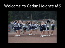 May 1st Mandatory parent and candidate meeting May 15th