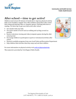 Physical Activity Newsletter Inserts