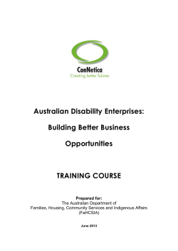 training course - Department of Social Services