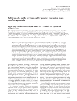 Public goods, public services and byproduct mutualism in an antfern