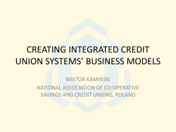 creating integrated credit union systems business models