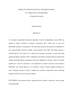 Adequate Moods for non-EU Decision Making in a Sequential