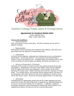 Estate Sale Agreement
