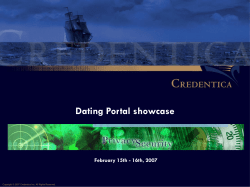 our showcase of an online dating portal based on U