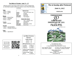 June 11 - 10 am service - Pilgrim Lutheran Church