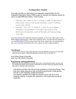 Pre-Registration Template This page provides our laboratory`s pre