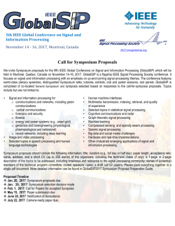 Call for Symposium Proposals