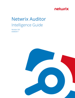 Netwrix Auditor Intelligence Guide