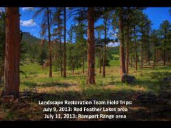 slideshow from the CFLRP field trips in July 2013 in PowerPoint