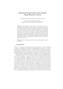 Detecting Program Execution Phases using Heuristic Search