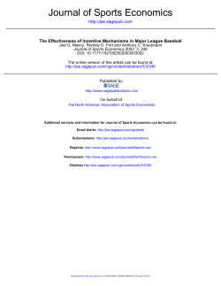 Journal of Sports Economics