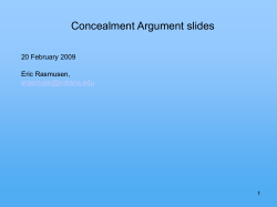 The Concealment Argument
