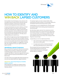 how to identify and win backlapsed customers