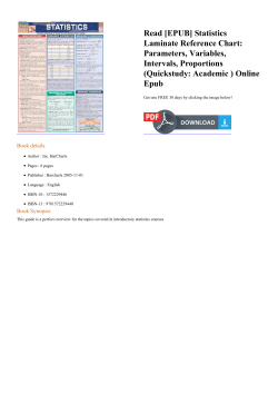 Statistics Laminate Reference Chart