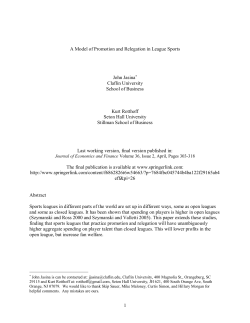 A Model of Promotion and Relegation in League Sports