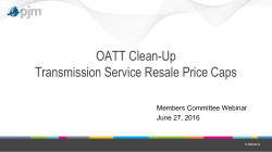 OATT Clean-Up Transmission Service Resale Price Caps