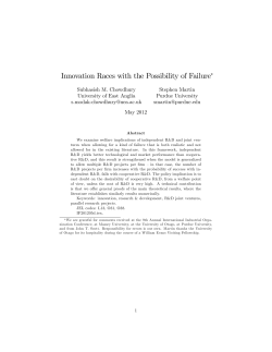 Innovation Races with the Possibility of Failure