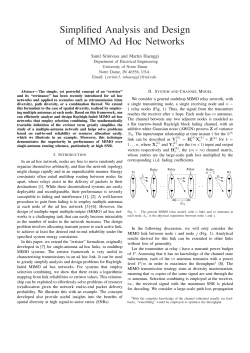 Simplified Analysis and Design of MIMO Ad Hoc Networks