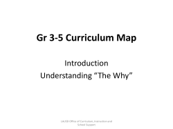 Curriculum Map Support