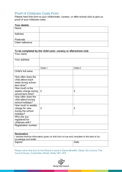 Proof of childcare costs