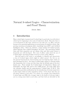 Natural 3-valued Logics|Characterization and Proof Theory
