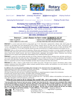 Interact Is....Brochure