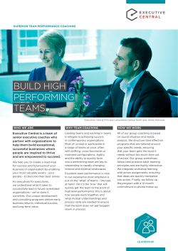build high performing teams