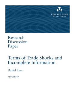 Terms of Trade Shocks and Incomplete Information