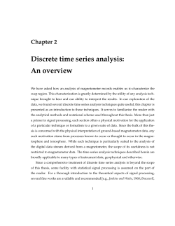 Discrete time series analysis: An overview