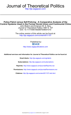 Journal of Theoretical Politics