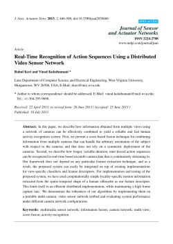 Real-Time Recognition of Action Sequences Using a