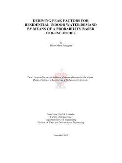 Deriving peak factors for residential water demand by means of a