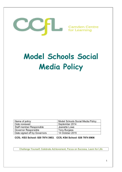 Model Schools Social Media Policy