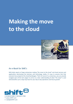 Making the move to the cloud