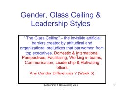 Gender,Glass ceiling wk 5
