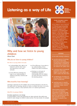 Listening as a way of life