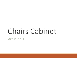 Chairs Cabinet - Office of the Senior Vice President and Provost